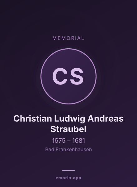 Memorial portrait of Christian Ludwig Andreas Straubel