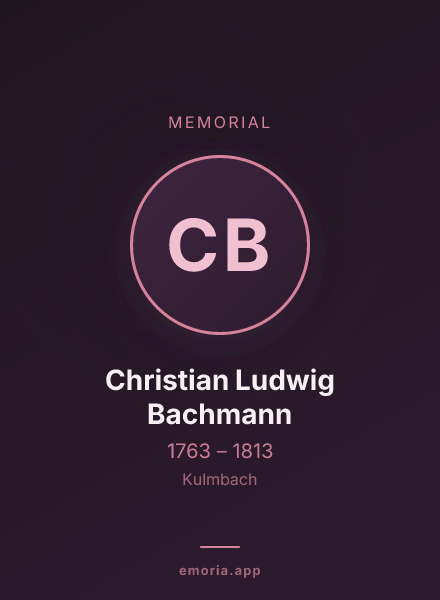 Memorial portrait of Christian Ludwig Bachmann