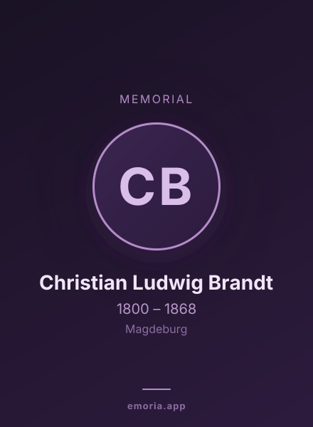 Memorial portrait of Christian Ludwig Brandt