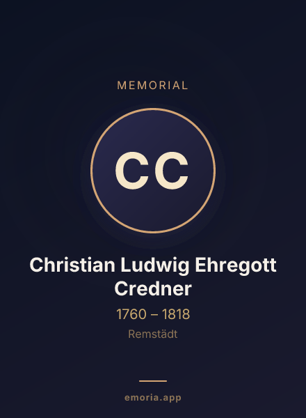Memorial portrait of Christian Ludwig Ehregott Credner