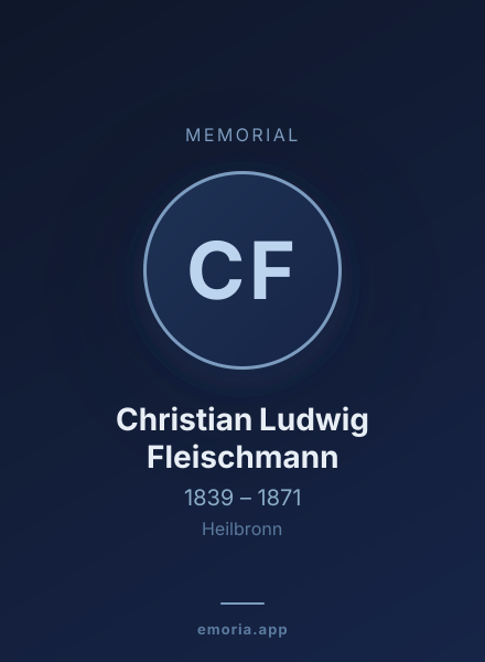 Memorial portrait of Christian Ludwig Fleischmann