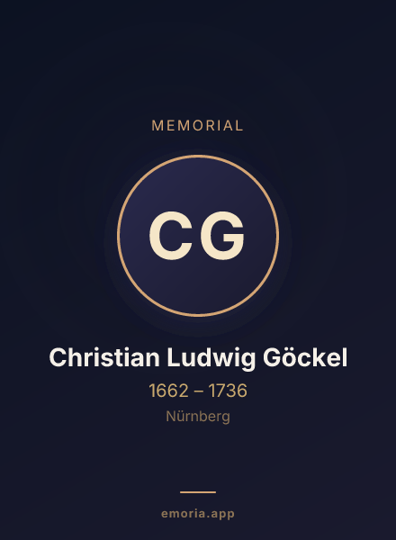 Memorial portrait of Christian Ludwig Göckel