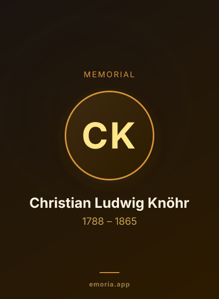 Memorial portrait of Christian Ludwig Knöhr