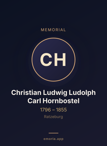Memorial portrait of Christian Ludwig Ludolph Carl Hornbostel
