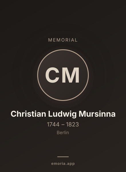 Memorial portrait of Christian Ludwig Mursinna