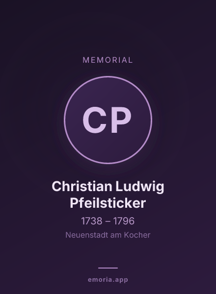 Memorial portrait of Christian Ludwig Pfeilsticker