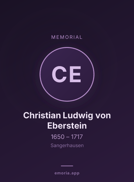 Memorial portrait of Christian Ludwig von Eberstein