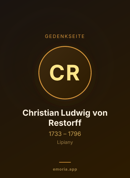 Gedenkportrait von Christian Ludwig von Restorff