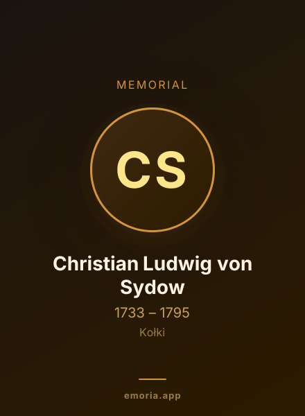 Memorial portrait of Christian Ludwig von Sydow
