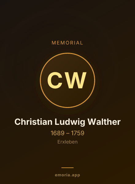 Memorial portrait of Christian Ludwig Walther