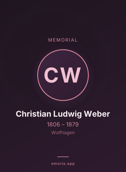 Memorial portrait of Christian Ludwig Weber