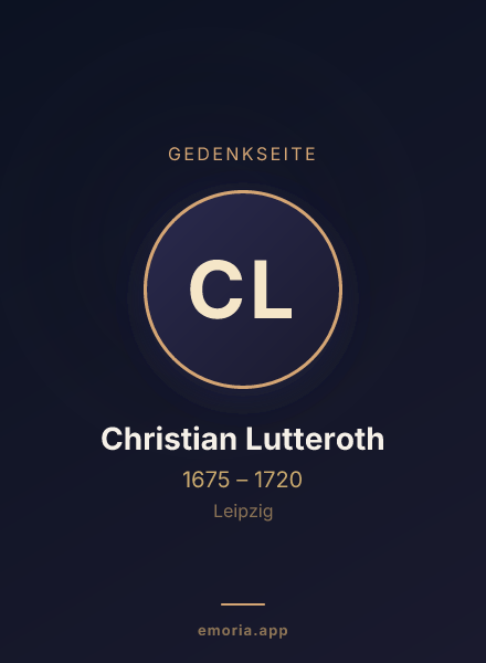 Gedenkportrait von Christian Lutteroth