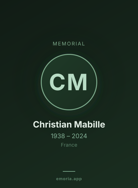 Memorial portrait of Christian Mabille