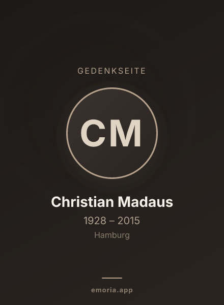 Gedenkportrait von Christian Madaus