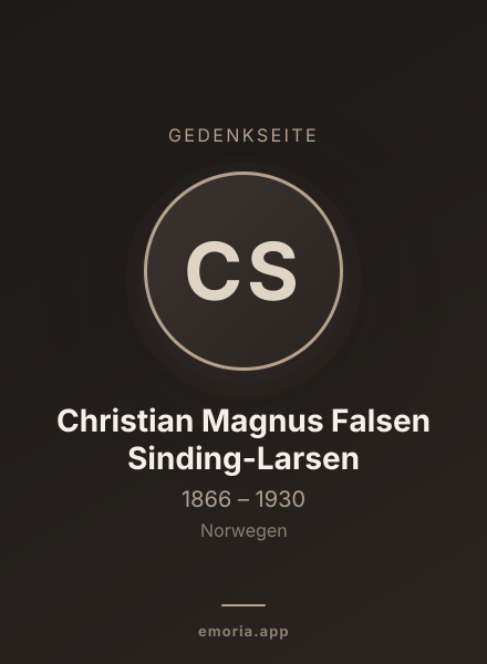 Gedenkportrait von Christian Magnus Falsen Sinding-Larsen