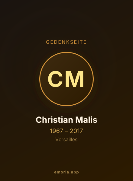 Gedenkportrait von Christian Malis