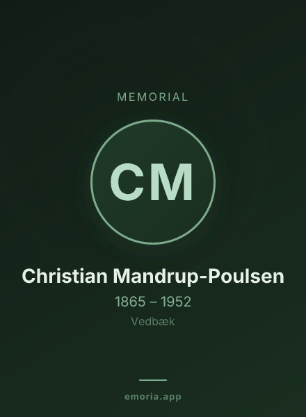 Memorial portrait of Christian Mandrup-Poulsen