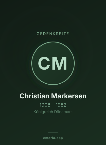 Gedenkportrait von Christian Markersen