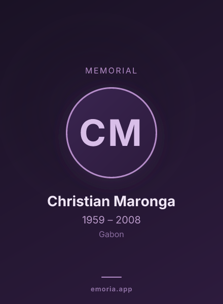 Memorial portrait of Christian Maronga