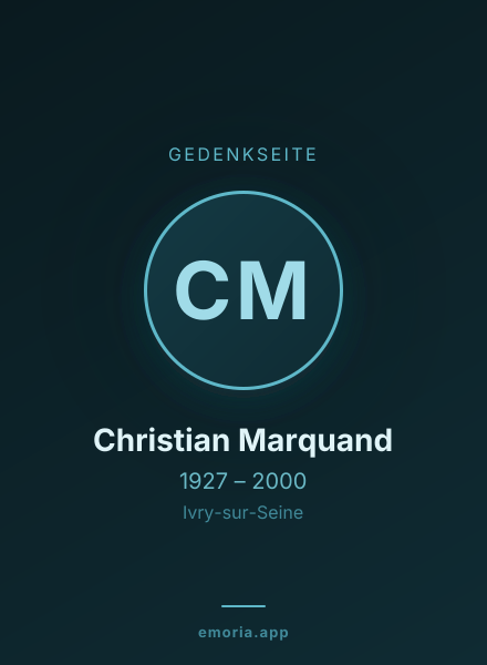 Gedenkportrait von Christian Marquand