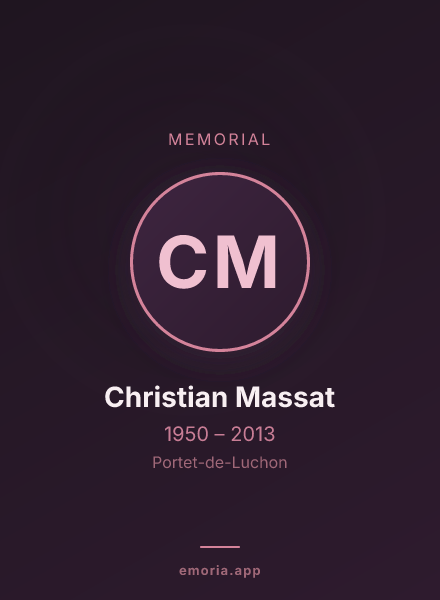 Memorial portrait of Christian Massat