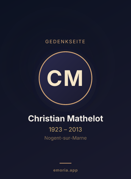 Gedenkportrait von Christian Mathelot