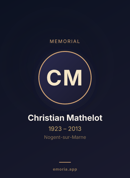 Memorial portrait of Christian Mathelot
