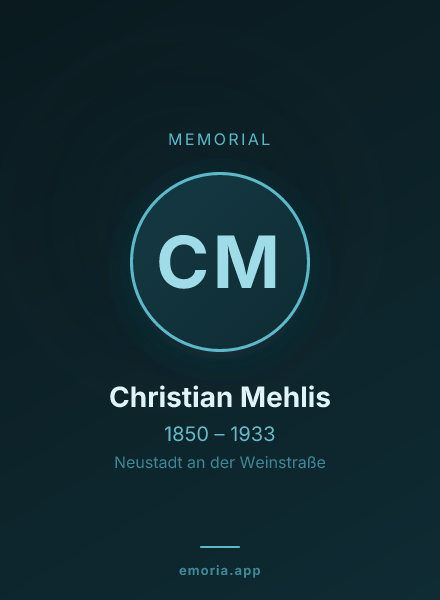 Memorial portrait of Christian Mehlis