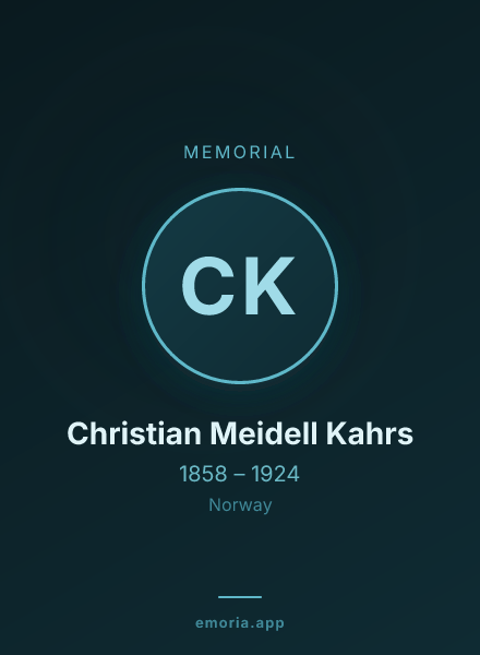 Memorial portrait of Christian Meidell Kahrs