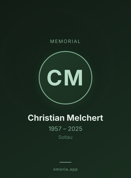 Memorial portrait of Christian Melchert