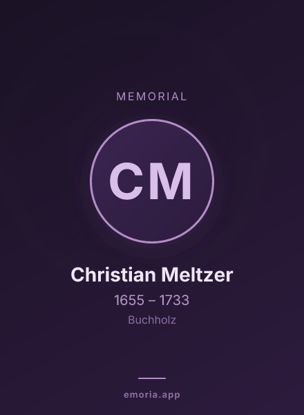 Memorial portrait of Christian Meltzer