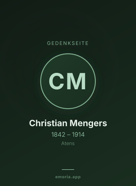 Gedenkportrait von Christian Mengers