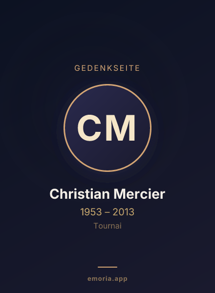 Gedenkportrait von Christian Mercier