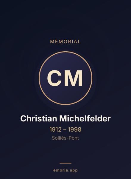 Memorial portrait of Christian Michelfelder