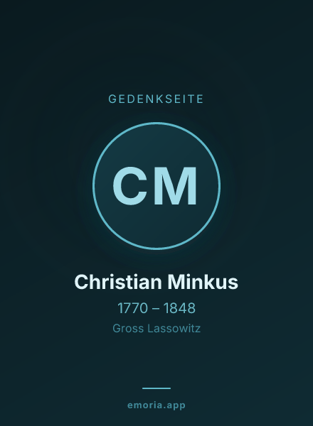 Gedenkportrait von Christian Minkus