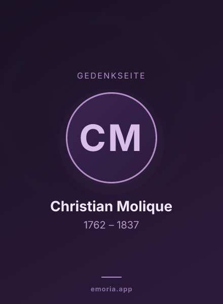 Gedenkportrait von Christian Molique