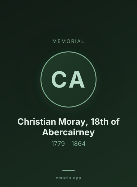 Memorial portrait of Christian Moray, 18th of Abercairney