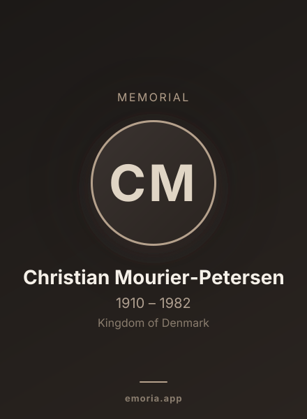 Memorial portrait of Christian Mourier-Petersen