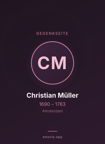 Gedenkportrait von Christian Müller