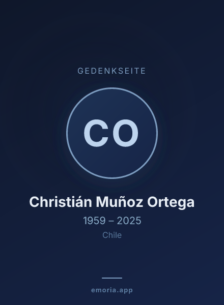 Gedenkportrait von Christián Muñoz Ortega