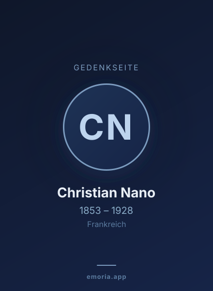 Gedenkportrait von Christian Nano
