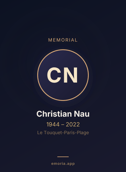 Memorial portrait of Christian Nau