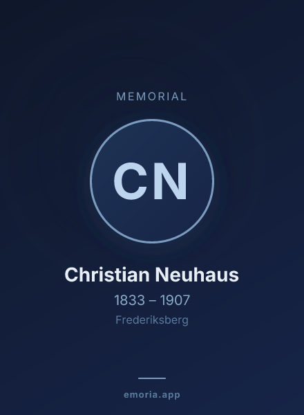 Memorial portrait of Christian Neuhaus