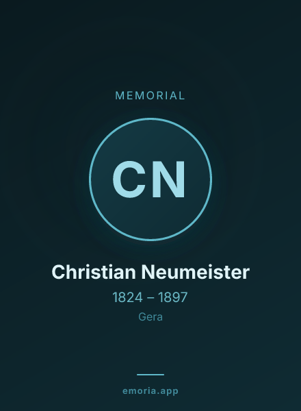 Memorial portrait of Christian Neumeister