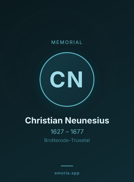 Memorial portrait of Christian Neunesius