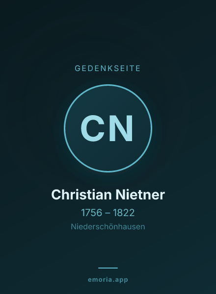 Gedenkportrait von Christian Nietner