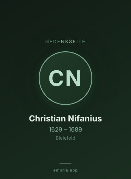Gedenkportrait von Christian Nifanius