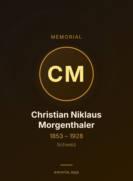 Memorial portrait of Christian Niklaus Morgenthaler