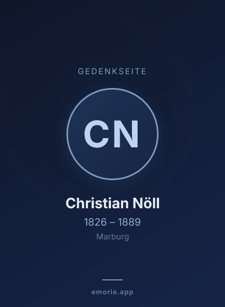 Gedenkportrait von Christian Nöll