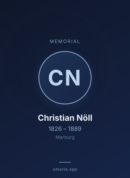 Memorial portrait of Christian Nöll